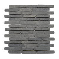 Broken edge linear stone mosaics