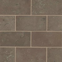 Marron Limestone Brushed 3x6