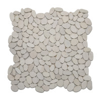 White Sliced Mini small pebble mosaics