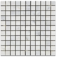 1x1 Honed Ocean White Marble