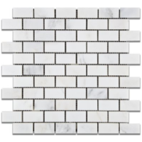 1x2 Honed Ocean White Marble