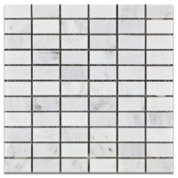 1x2 Honed Ocean White Marble