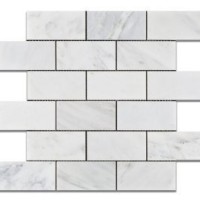 2x4 Honed Ocean White Marble