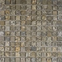 Gold Green Natural 1x1 Slate Mosaics