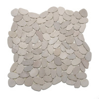 Mini Tan Sliced Pebble Mosaics