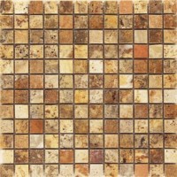Volcano 1x1 Tumbled Travertine